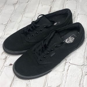 Low top Vans all black women size 8